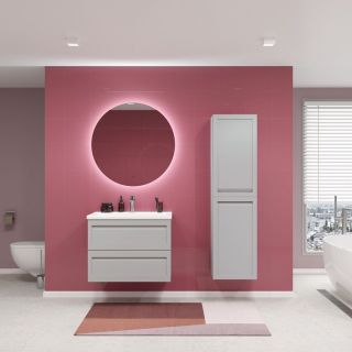 Шкаф подвесной Art&Max Platino 40x150см светло-серый матовый AM-Platino-1500-2A-SO-GCM