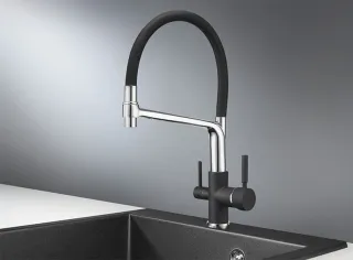 Смеситель для кухни Granula 0083, ЧЁРНЫЙ черный