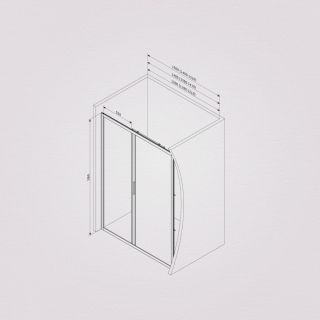 Душевая дверь Am.Pm Gem W90G-140-1-195MM 140 см цвет профиля хром матовый стекло матовое