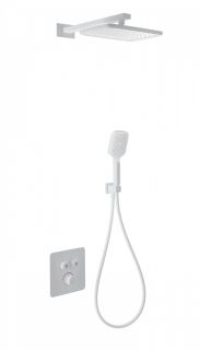 Душевой комплект Wonzon & Woghand WW-B4003-MW с термостатом белый матовый