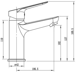 Смеситель для раковины ESKO Kazan KZ26 хром