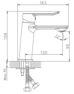 Смеситель для раковины Haiba HB10556 хром