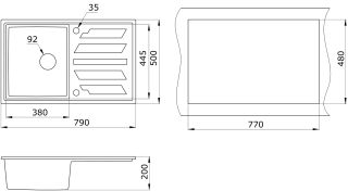 Мойка кухонная Granula GR-8002 арктик