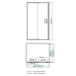 Душевой уголок Wasserkraft Berkel 48P33 130x90см хром