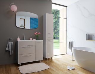 Напольная тумба под раковину Эстет Barcelona ФР-00003582 Л 90см два ящика одна дверь