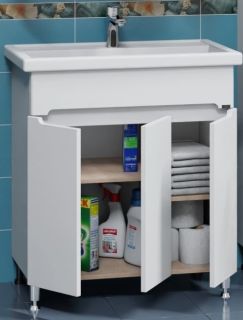 Тумба под раковину СанТа Лондон 224041 80см белый