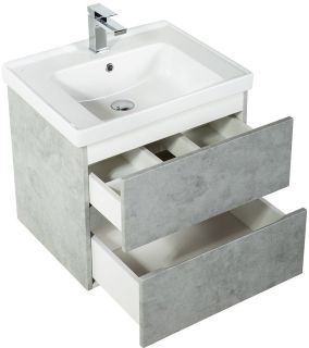 Подвесная тумба под раковину Art&Max Techno 60см бетон лофт натуральный AM-Techno-600-2C-SO-LS935