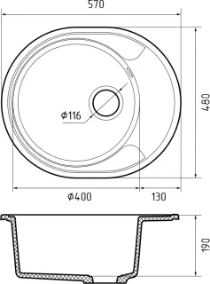 Мойка кухонная GranFest URBAN 857L серый