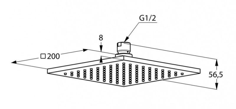 Верхний душ Kludi A-QA хром 6442005-00