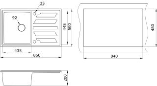 Мойка кухонная Granula GR-8601 графит