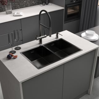 Смеситель для кухни Reflexion Lago RX9901BL оружейная сталь