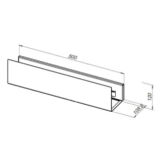 Полка Aquanet Магнум 274189 50 см чёрный матовый