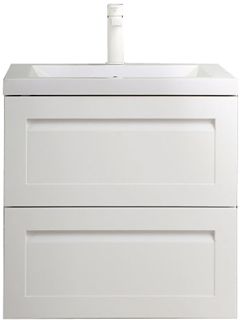 Подвесная тумба под раковину Art&Max Platino 58см белый глянцевый AM-Platino-580-2C-SO-BL