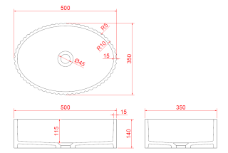 Раковина накладная Boheme золото 878-G