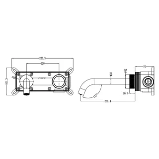Автоматический смеситель для раковины Boheme Tech 158/2-MG золото матовое