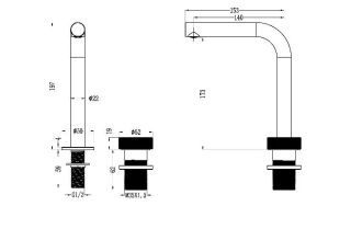 Автоматический смеситель для раковины Boheme Tech 158-NB брашированный никель