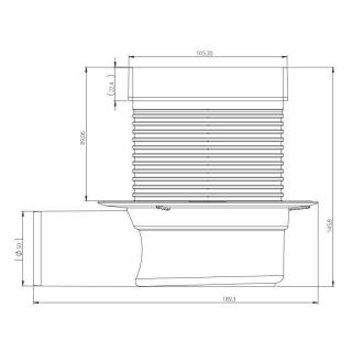 Душевой трап Logan L006-150 с решеткой Нержавеющая сталь под плитку