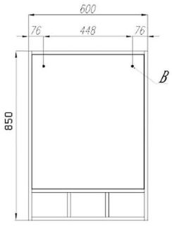 Зеркальный шкаф Акватон Йорк 60см 1A170102YOAY0 белый/выбеленное дерево