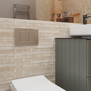 Клавиша смыва Charus Robusto FP.310.BSS.05 матовая сталь, антивандальная