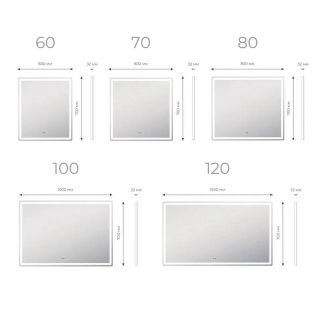 Зеркало с подсветкой Vigo Geometry Comfort 064 100 см