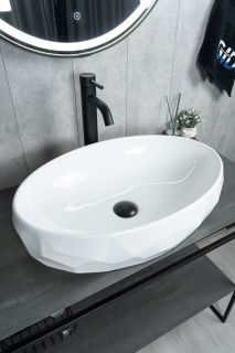 Раковина Gid 9030wx 51241 накладная белая 60x40x15