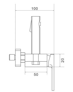 Гигиенический душ со смесителем Shevanik S6805-1 хром