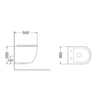 Унитаз подвесной Milleau LIANT 213 белый