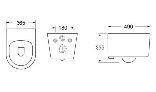 Подвесной унитаз Cerutti SPA Tanaro Aria MB CT9238 безободковый чёрный матовый