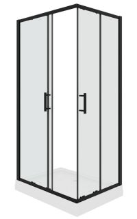 Душевой уголок Parly ZQ121B с поддоном 120x80см чёрный