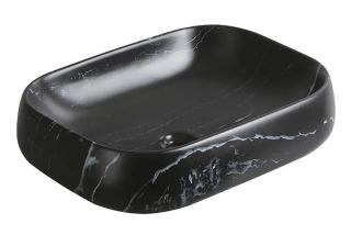 Раковина Cerutti SPA CR0086 MMB2 56см матовый чёрный мрамор