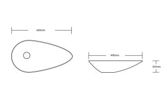 Раковина Cerutti SPA CR7030 66см белый