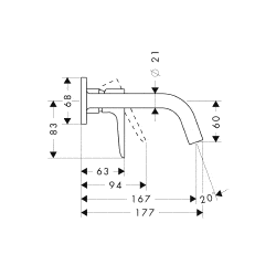 Смеситель для раковины Hansgrohe Citterio M 34112000 хром