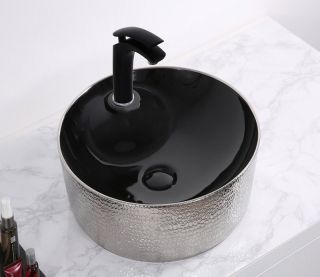 Раковина CeramaLux  D1306H020 черно-серая 43 см