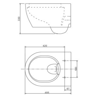 УНИТАЗ ПОДВЕСНОЙ SSWW NC2038