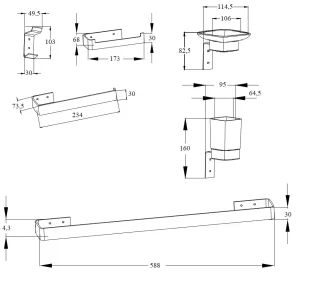 Набор аксессуаров Boch Mann BM9644 хром