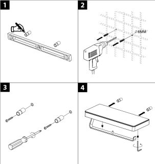 Двойной держатель для туалетной бумаги Lemark Glass Line 9722042 с полкой чёрный/чёрное стекло