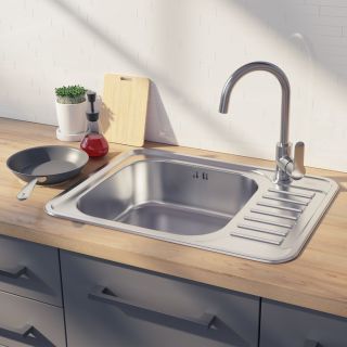 Мойка кухонная IDDIS Basic сатин BAS65SLi77