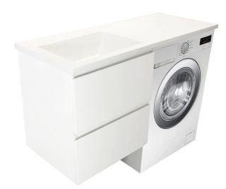 Подвесная тумба под раковину Эстет Dallas Luxe ФР-00002260 Л/П 115см два ящика белый