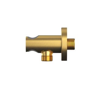 Угловой соединительный элемент с держателем лейки WHITECROSS Y1005GLB брашированное золото