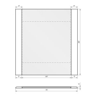 Dreja Зеркало Uni 75, белый лак