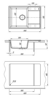 Кухонная мойка Lemark Imandra 640 9910021 грей