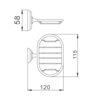 Мыльница Maretti Karla KA8011010, хром