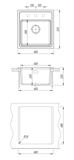 Кухонная мойка Florentina Комби 480 серый шёлк