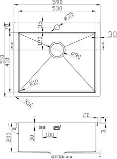 Мойка кухонная Zorg Inox R R 5951