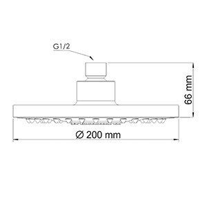 Wasserkraft A029 Верхняя душевая насадка