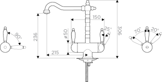 Смеситель для кухни Omoikiri Amagasaki-BE