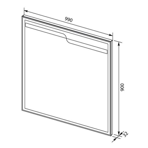 Зеркало Aquanet Модена 100 белый
