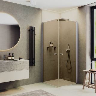 Душевой уголок MaybahGlass MGY-1297-5 80x80см хром матовый