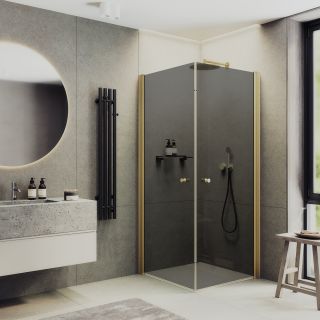 Душевой уголок MaybahGlass MGY-1296-3 80x80см золото