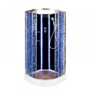 Душевая кабина Deto BМ1590 N LED BLACK 90х90х208см